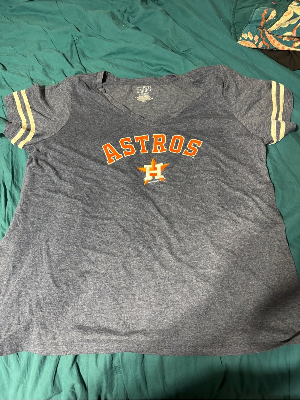 Fanatics Houston Astros Women's Short Sleeve Tee - Navy & Orange XXL
